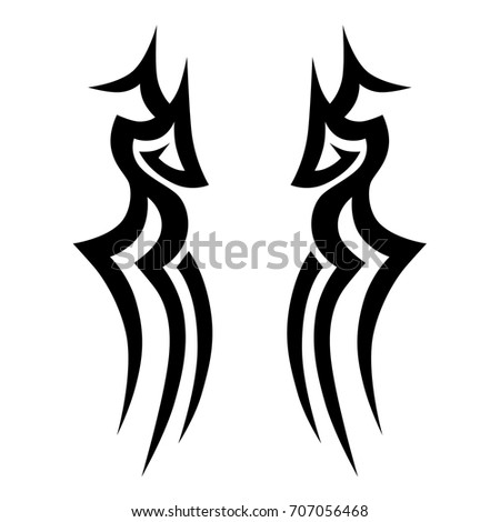 tribal tattoo art designs sketched simple stock vector 708474160 tribal tattoo art designs sketched simple stock vector 708474160