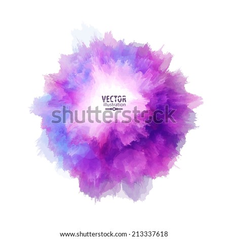 Hand painted blot. Abstract vector background