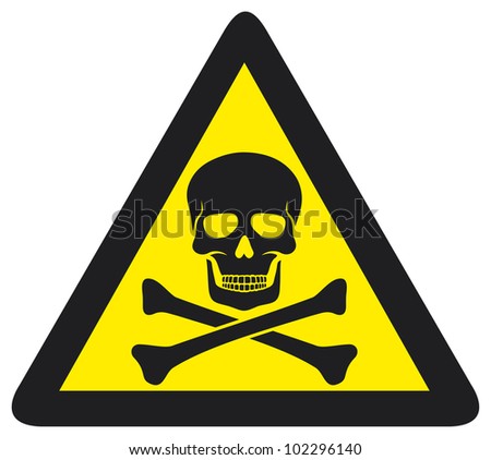 Skull Danger Sign Stock Illustration 126204341 - Shutterstock