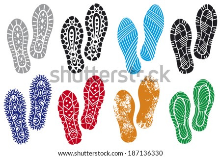 Shoe Print Vector Stock Photos, Images, & Pictures | Shutterstock
