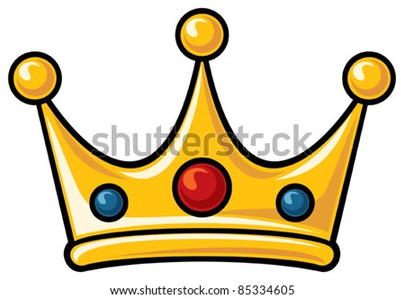 Golden Crown Royal King Cartoon Vector Vectores En Stock 126722057