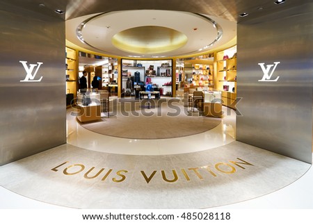 HONG KONG - CIRCA JANUARY, 2016: Louis Vuitton store in Hong Kong. Louis Vuitton is a French fashion house, one of the world's leading international fashion houses.