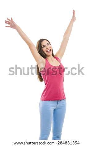 Portrait Attractive Smile Teenage Girl Holding Stock Photo 89229244 ...