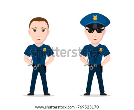 Police Officers Holds Prisoner By Hands Stock Illustration 57903709 