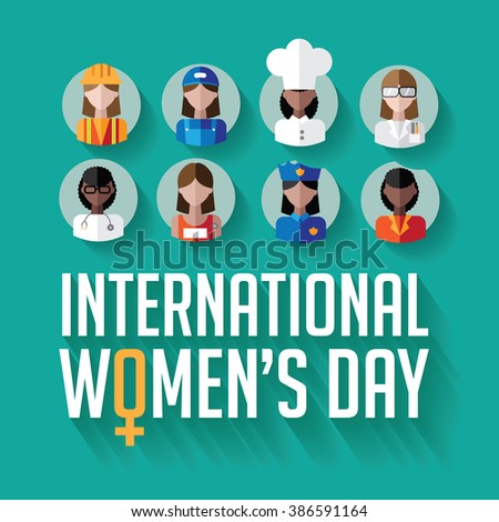 Happy International Women's Day celebration design.