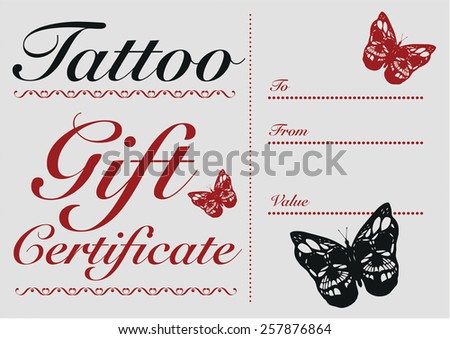 Noël 2017 ! Stock-vector-butterfly-skull-tattoo-gift-card-and-gift-certificate-template-257876864