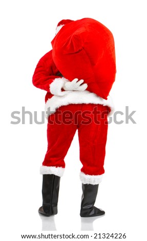 Happy Christmas Santa. Isolated over white background
