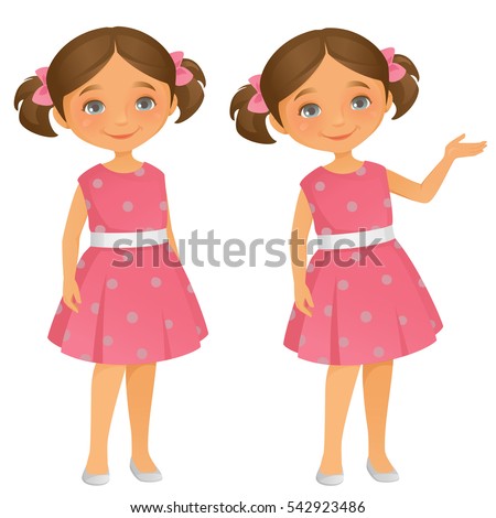 stock vector little girl 542923486