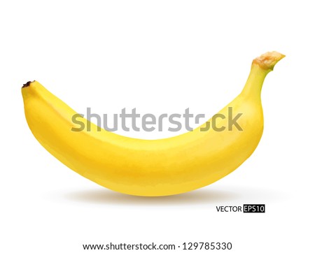 Vector banana isolated on white background