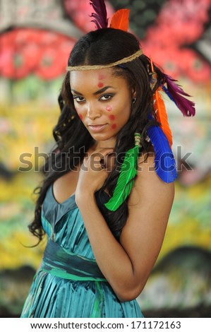 Portrait Young Beautiful Indian Cherokee Woman Stock Photo 171172163 ...