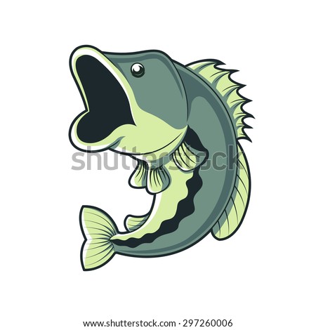 Largemouth Bass Fish Vector Illustration Stock Vector 297260006 ...