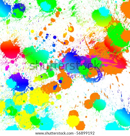 Splash Water Colors On Black Background Stock Illustration 56852491 ...