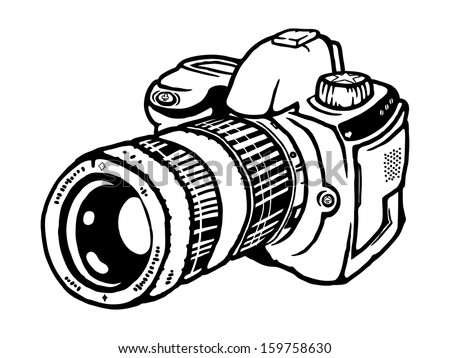 Cartoon Single Lens Reflex Still Photography Stock Illustration ...