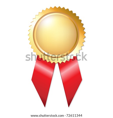 Gold Award Ribbons Isolated On White Stock Illustration 72611344 