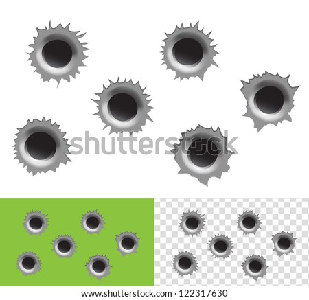bullet holes