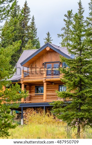 Luxury Log Cabin Vancouver Canada Stock Photo 487950709 Shutterstock