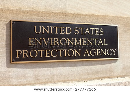 WASHINGTON, DC - MAY 4: Plaque outside the United States Environmental Protection Agency (EPA) in downtown Washington, DC on May 4, 2015. 