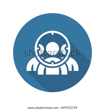 Customer Focus Icon Flat Design Business Stock Illustration 449953729 ...