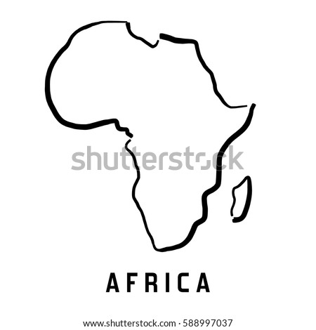 Worksheets Africa Map Outline africa continent outline stock images royalty free simple map smooth simplified shape vector