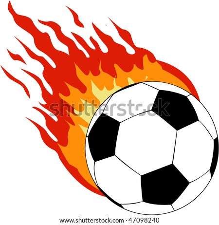 Vector Soccer Ball Fire Stock Vector 47098240 - Shutterstock