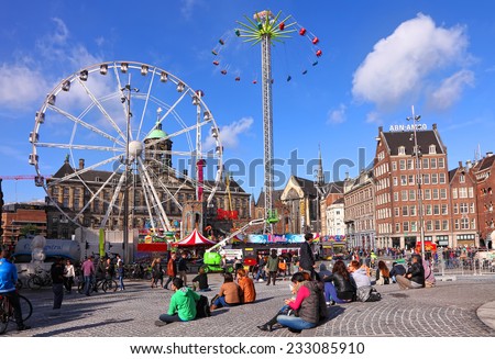 Amsterdam Netherlands October 10 Attractions Park Stock