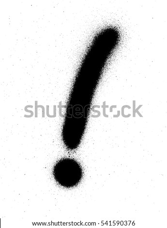 Graffiti Exclamation Mark Black Over White Stock Vector 541590376 ...