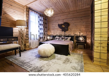 Wooden House Interior Stock Photo 391616107 - Shutterstock