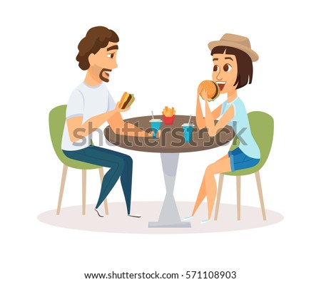 https://thumb1.shutterstock.com/display_pic_with_logo/572938/571108903/stock-vector-happy-couple-eating-fast-food-in-restaurant-lovers-people-sitting-talking-and-having-dinner-571108903.jpg