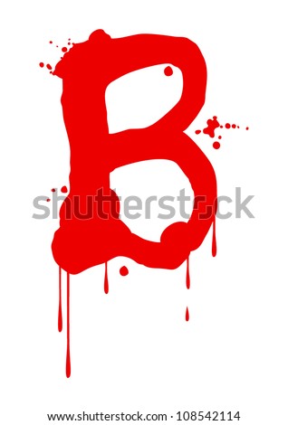 Stock Images similar to ID 112783081 - dripping blood alphabet with...