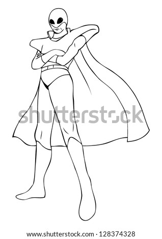 female superhero body outline