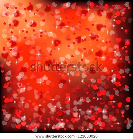 Festive background with hearts