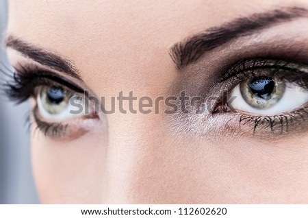 Woman eye with beautiful makeup
