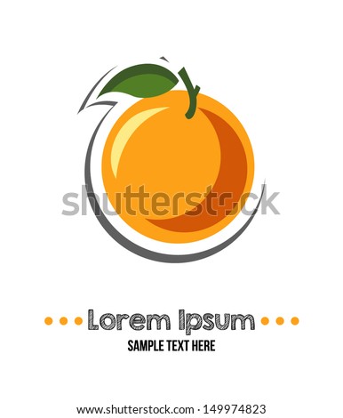 orange fruit isolated