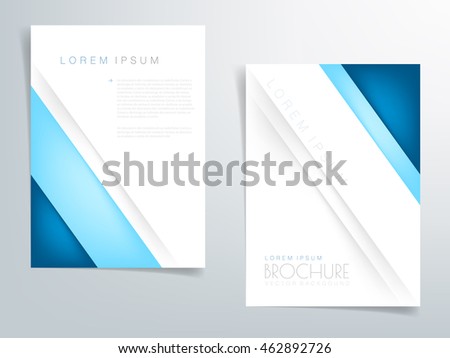 Blue Brochure Template Vector Background Flyer Stock Vector 462892726 ...