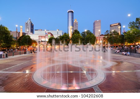 Centennial Park Fountain, Atlanta, Georgia без смс