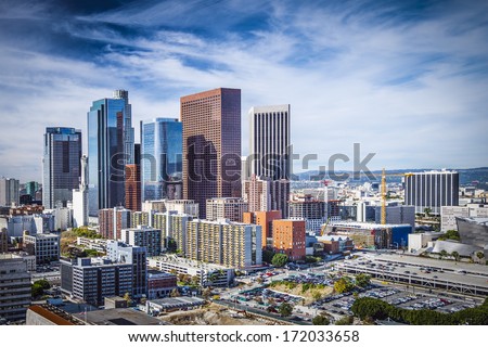 Los Angeles, California, USA downtown cityscape.