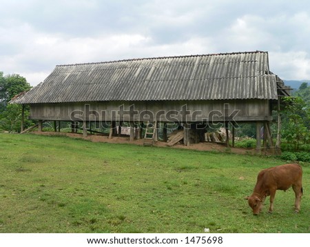 Long House of the Van Kieu in Vietnam