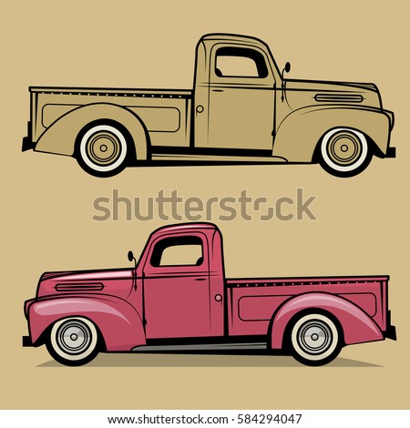 pickup vector vintage Images, Images Royalty Truck Stock Old & Free Vectors