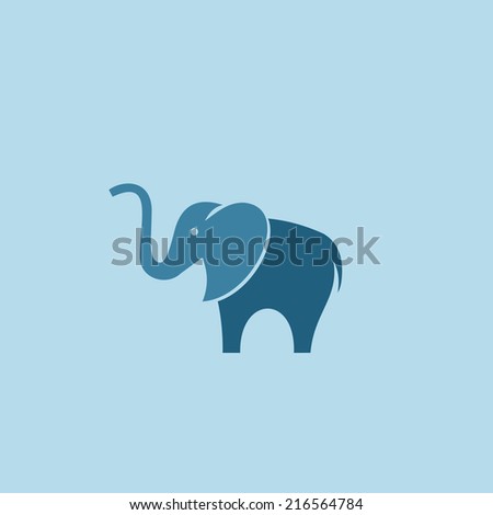 Elephant logo design template.