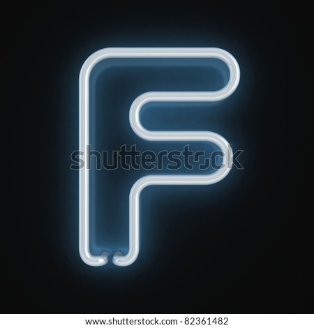 Neon Font Letter F Stock Illustration 82361482 - Shutterstock