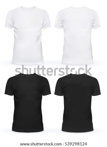 Black And White Blank T Shirt Clothing Design New Sport Unisex Textile Form With Black And White Blank T Shirt Clothing Design New Sport Unisex Textile Form With