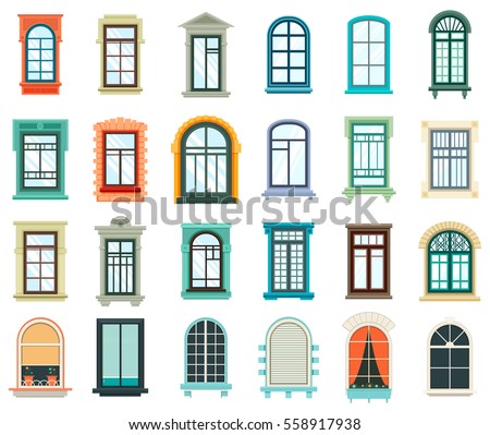 Window Frame Stock Images, Royalty-Free Images & Vectors ...  Retro wood or wooden window frames view isolated on house wall. Detailed  plastic window with