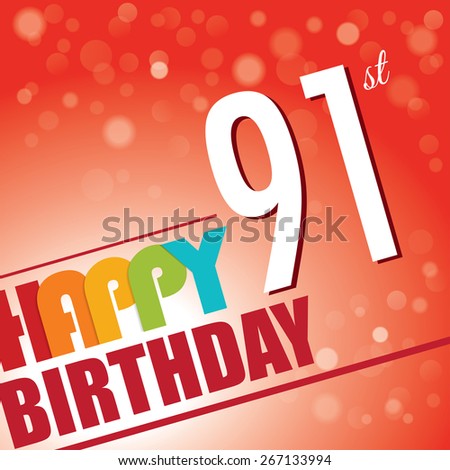 91st Birthday Stock Vectors & Vector Clip Art | Shutterstock