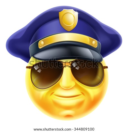 Illustration Cartoon Angry Policeman Cop Security Stock Vector