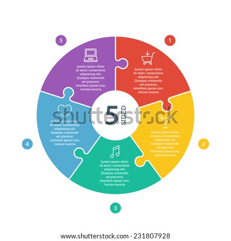 divided 5 vector circle into Puzzle Free Images, Piece Stock & Vectors 5 Royalty Images