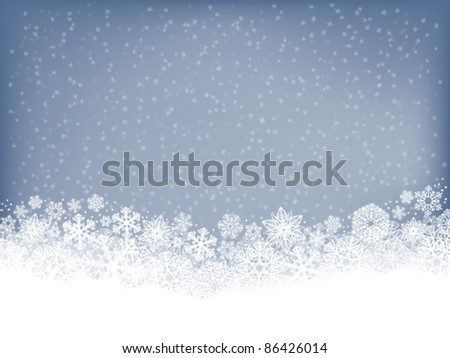 Winter background with falling snow