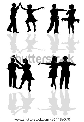 Salsa Dance Silhouettes Stock Vector 27596620 - Shutterstock