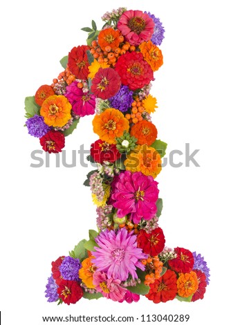 number 1 made flowers stock photo royalty free 113040289 shutterstock