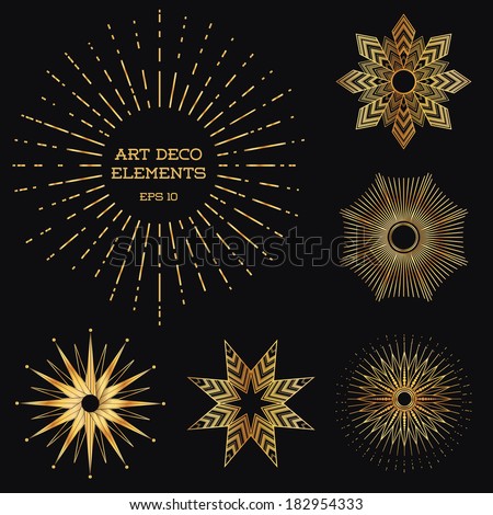 Art Deco Design Elements art deco vintage frames design elements stock vector 182954333 Art Deco Design Elements art deco vintage frames design elements stock vector 182954333