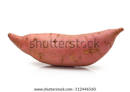 sweet potato on the white background